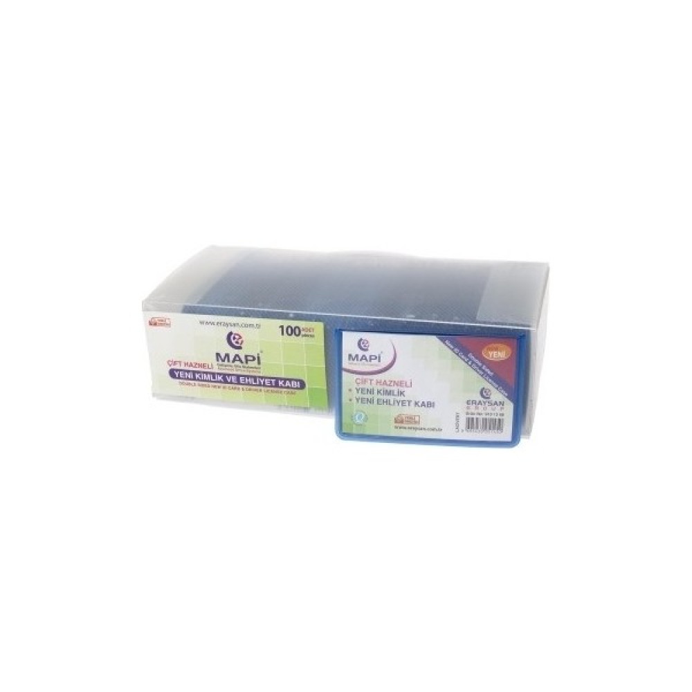 Mapilam Mapi Çift Hazneli Yeni Kimlik+Ehliyet Kabı Lacivert 1399 Plastik Kart Malzemeleri Fiyatı