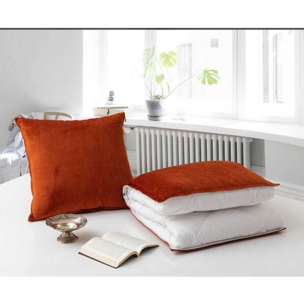 Mapka Home Açıldığında Yorgan Olabilen Sürpriz Yastık - 150 x 200 cm - Turuncu Yorgan Fiyatı