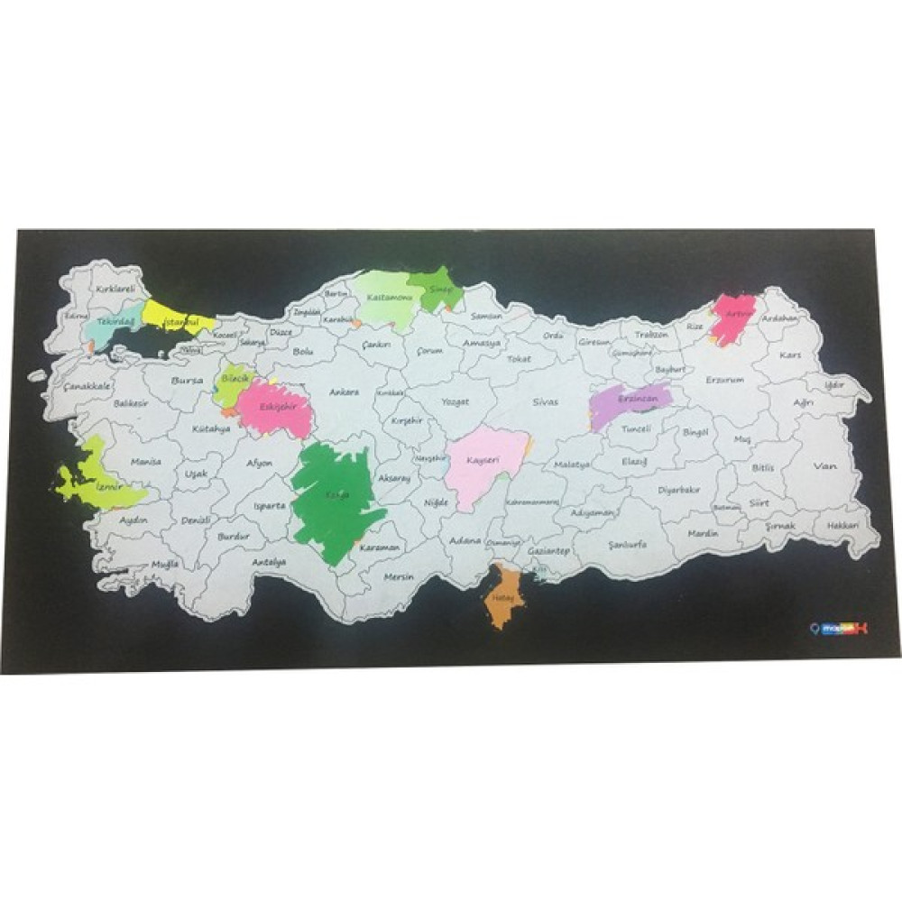 Mapofxb Kazınabilir Türkiye Haritası(Küçük Boy) - Scracth Map Harita & Küre Fiyatı