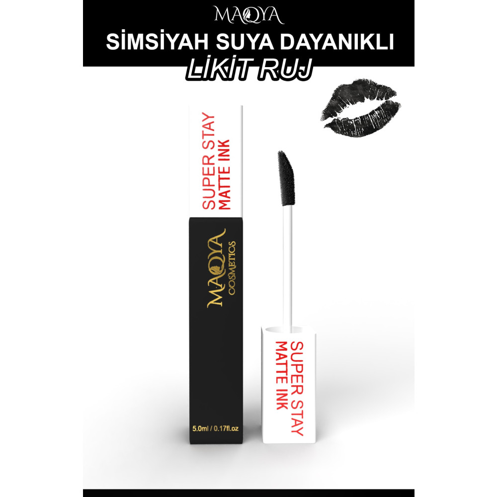 MAQYA Cosmetics Profesyonel Super Siyah Matte Likit Ruj Rujlar & Dudak Parlatıcıları Fiyatı