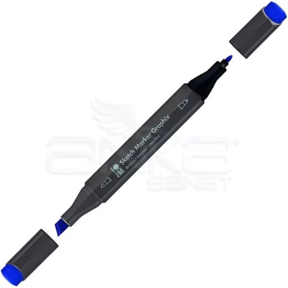 Marabu Graphix Sketch Marker Çift Uçlu Kalem 958 Ultramarine Blue Oto Boyaları Fiyatı