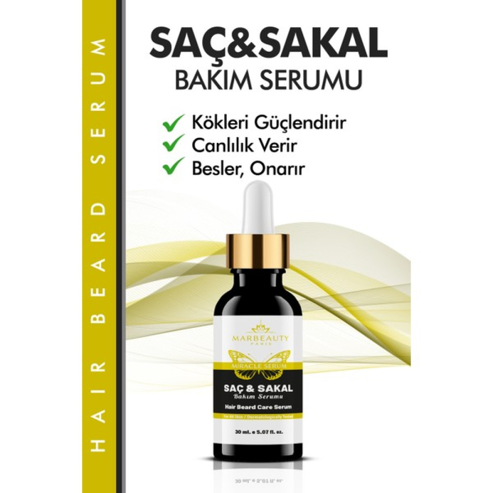 Marbeauty Dolgunlaştırıcı Canlandırıcı Saç Sakal Serumu 30 ml Saç Bakım Maskeleri & Serumlar & Spreyler Fiyatı