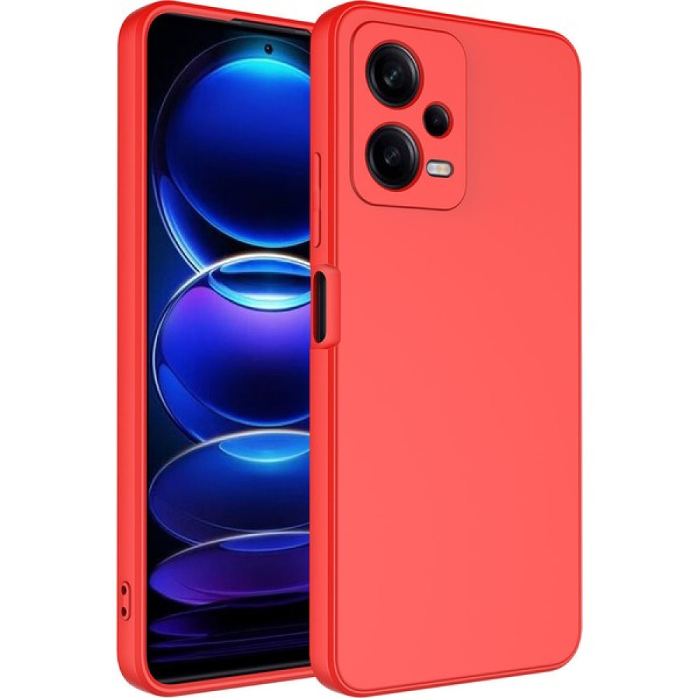Marbil Bilişim Xiaomi Redmi Note 12 Pro 5g Kadife Iç Yüzeyli Mat Kılıf - Kırmızı Cep Telefonu Kılıfı Fiyatı