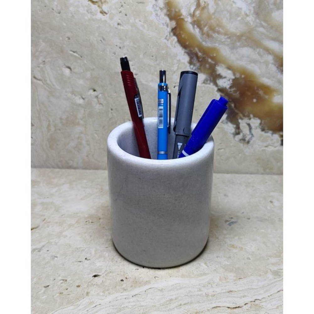 Marble Center Mermer Diş Fırçalık - Pamukluk - Kalemlik - Gri Diş Fırçalık Fiyatı