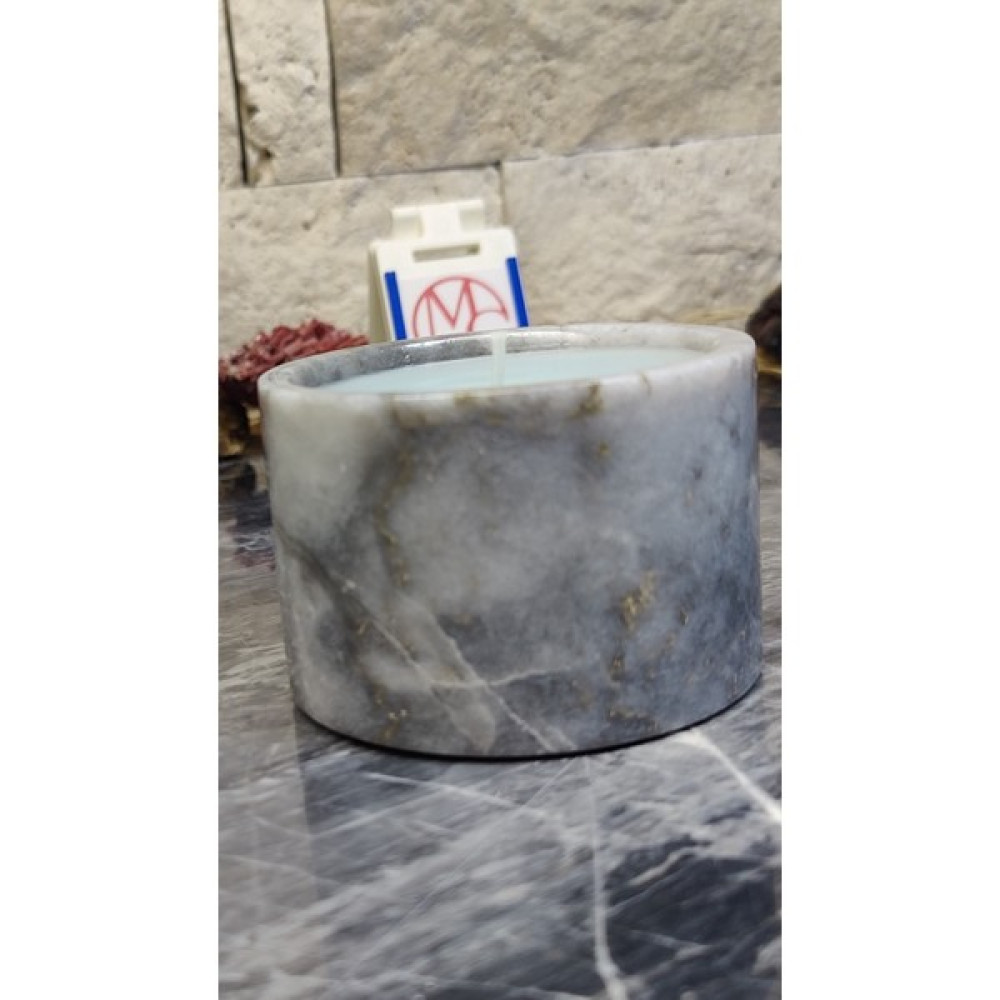 Marble Center Mermer Mumluk Dekoratif Mum - okyanus - Gri Dekoratif Mum Fiyatı