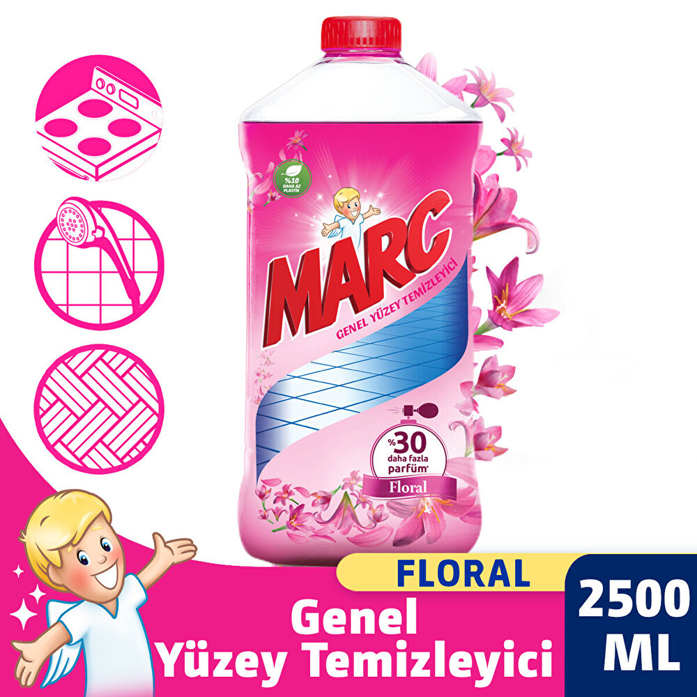 Marc Çok Amaçlı Yüzey Temizleyici Parfümlü Sıvı Floral 2500 ml Parlatıcı ve Temizleyiciler Fiyatı