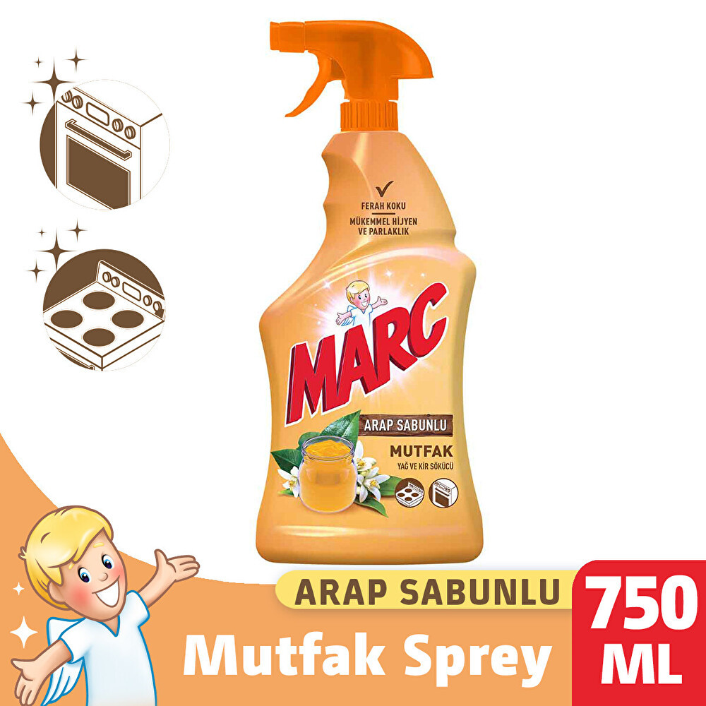 Marc Mutfak Yağ ve Kir Çözücü Temizlik Spreyi Arap Sabunlu 750 ml Parlatıcı ve Temizleyiciler Fiyatı