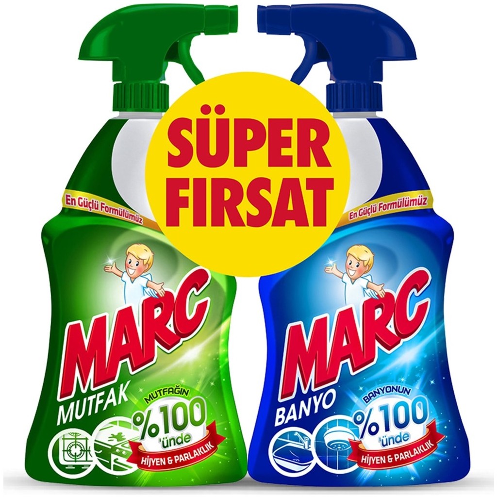 Marc Set Sprey Mutfak Banyo Temizleyici 750 ml Parlatıcı ve Temizleyiciler Fiyatı