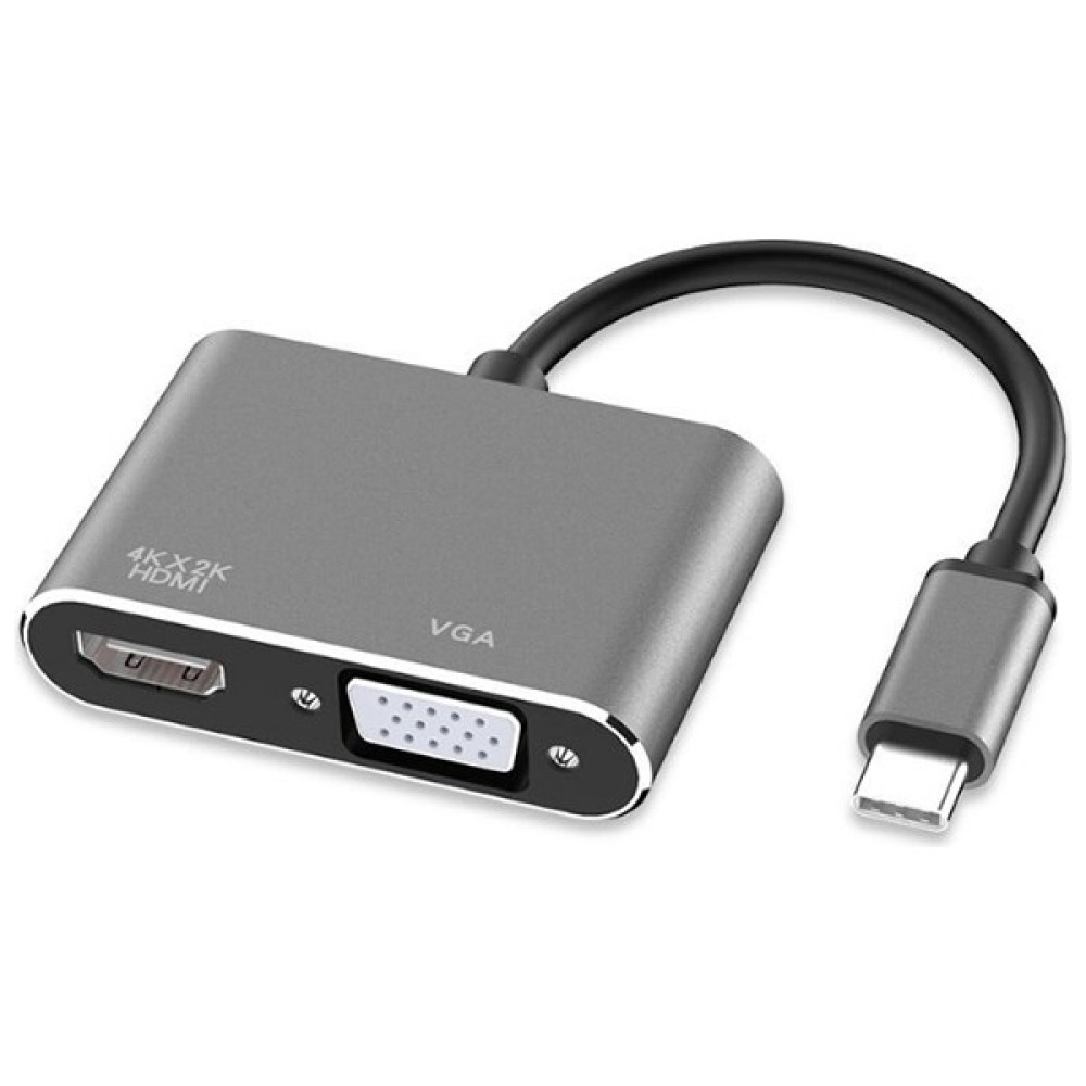 Marcador Ally Multiport USB Type C To Hdmi+Vga Hub Çevirici Adaptör - Gri Bilgisayar Çevirici ve Adaptörü Fiyatı