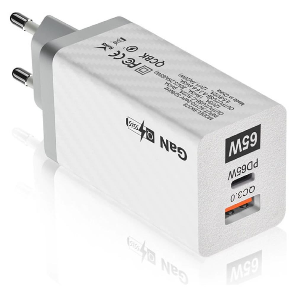 Marcador Ally Pd 65W Gan USB + Type-C Hızlı Şarj Başlığı Şarj Aleti - Beyaz Cep Telefonu Şarj Cihazı Fiyatı