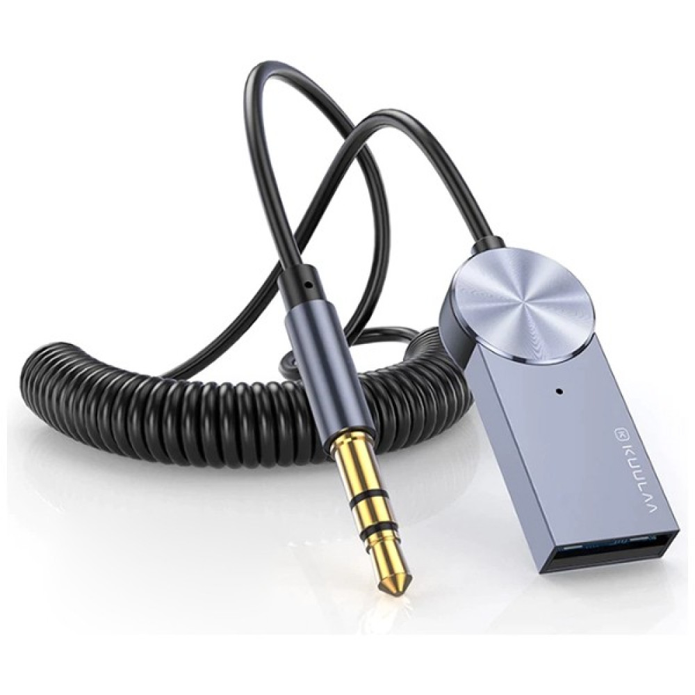 Marcador Kuulaa USB Bluetooth 5.0 3.5 Aux Receiver Aux Wireless Araç Kiti - Siyah Cep Telefonu Araç Kiti Fiyatı