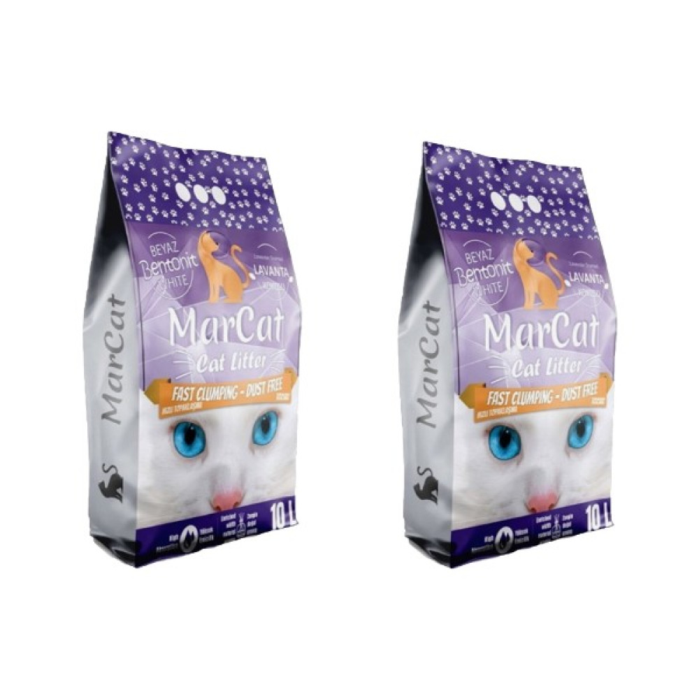 MarCat 20LT Lavanta Kokulu Ince Kedi Kumu Paket 10 Lt x 2 Adet 20LT Evcil Hayvan Ürünleri Fiyatı