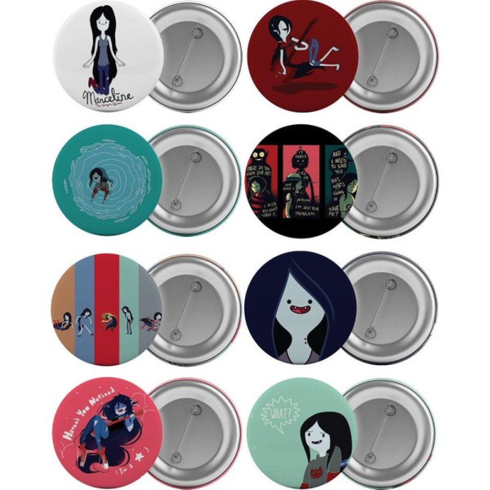 Marceline The Vampire Queen Çanta Rozeti Seti 8 Adet En Büyük Boy 5.8cm Iğneli Broş Okul Çantası Fiyatı