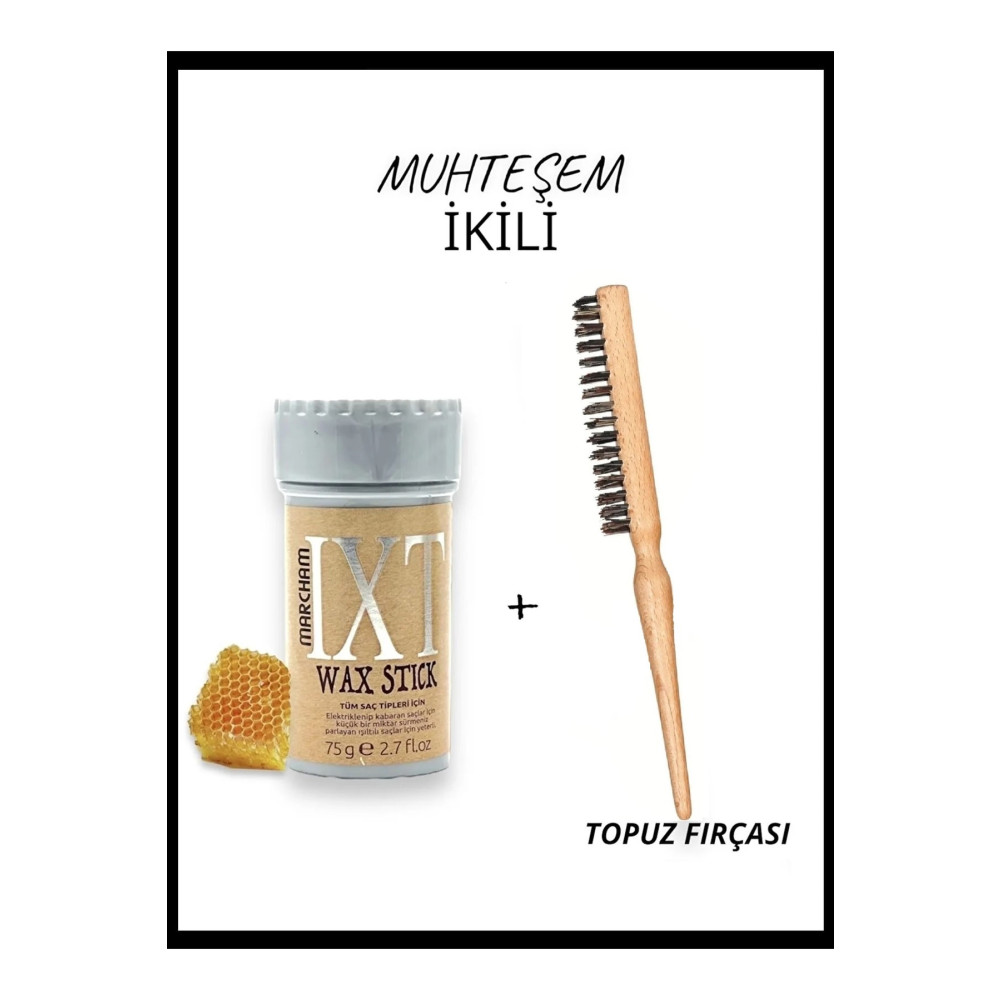 Marcham Hair Wax Stick 75gr - Saç Sabitleyici Berberstıckwax Topuz Fırçası Saç Şekillendirici Krem Fiyatı