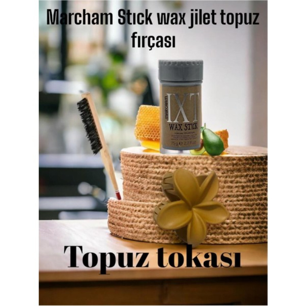Marcham Stıck Wax Topuz Fırçası Topuz Toka - Renkli Saç Şekillendirici Krem Fiyatı