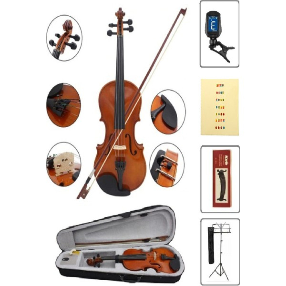 Marcia Keman Seti Çantalı +Parmak Klavuzu+Joyo Akort Aleti + Keman Yastığı + Reçine + Susturucu + Nota Sehpası Kemanlar Fiyatı