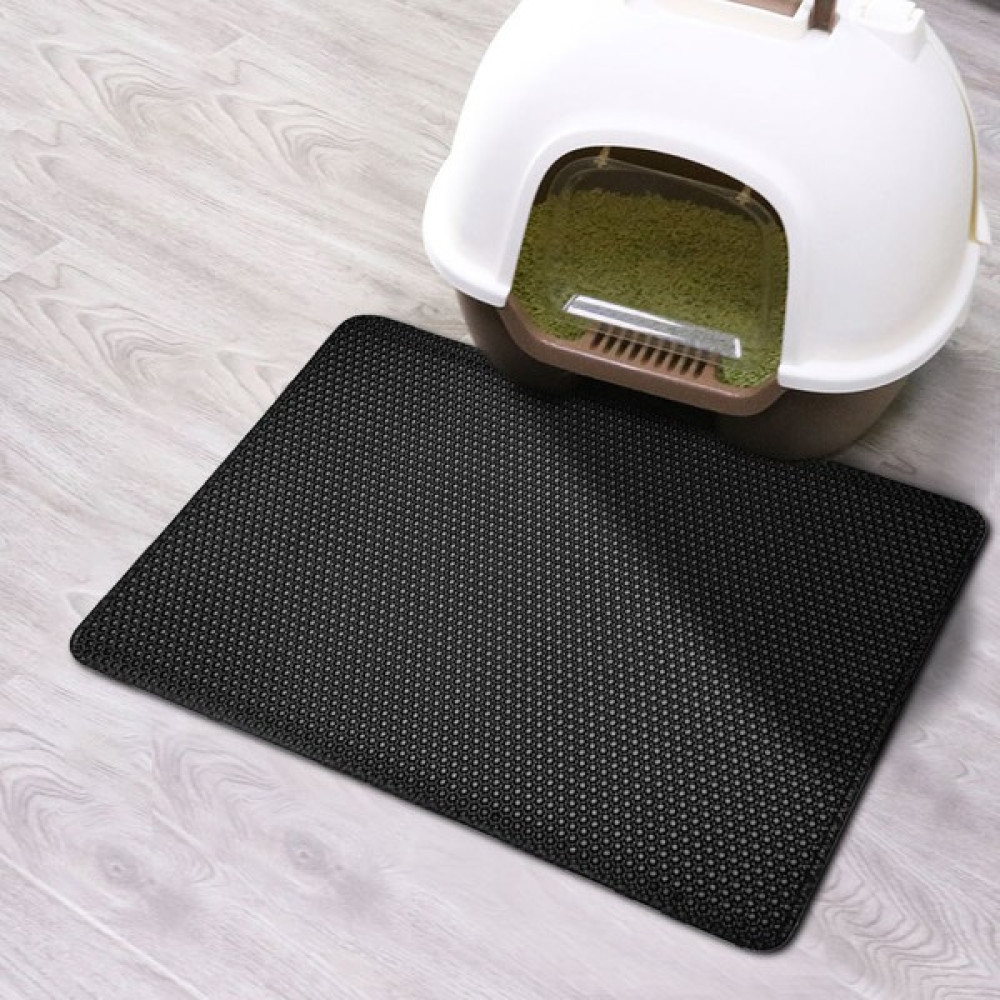 Marco Eva Çift Katmanlı Kedi Kumu Matı Malzemesi Kedi Kumu Kutusu Matı Dışarı Çıkmayı Önleyici Kedi Kumu Matı (Yurt Dışından) - 40 x 40 cm - Siyah Evcil Hayvan Ürünleri Fiyatı