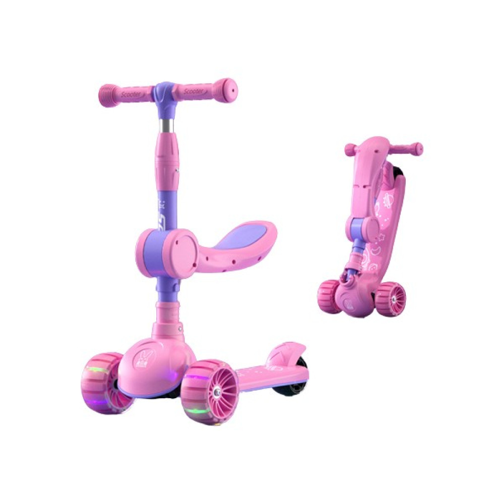 Marco LED Işıklı Üç Tekerlekli Scooter (Yurt Dışından) - Pembe Açık Hava, Deniz ve Spor Oyuncakları Fiyatı