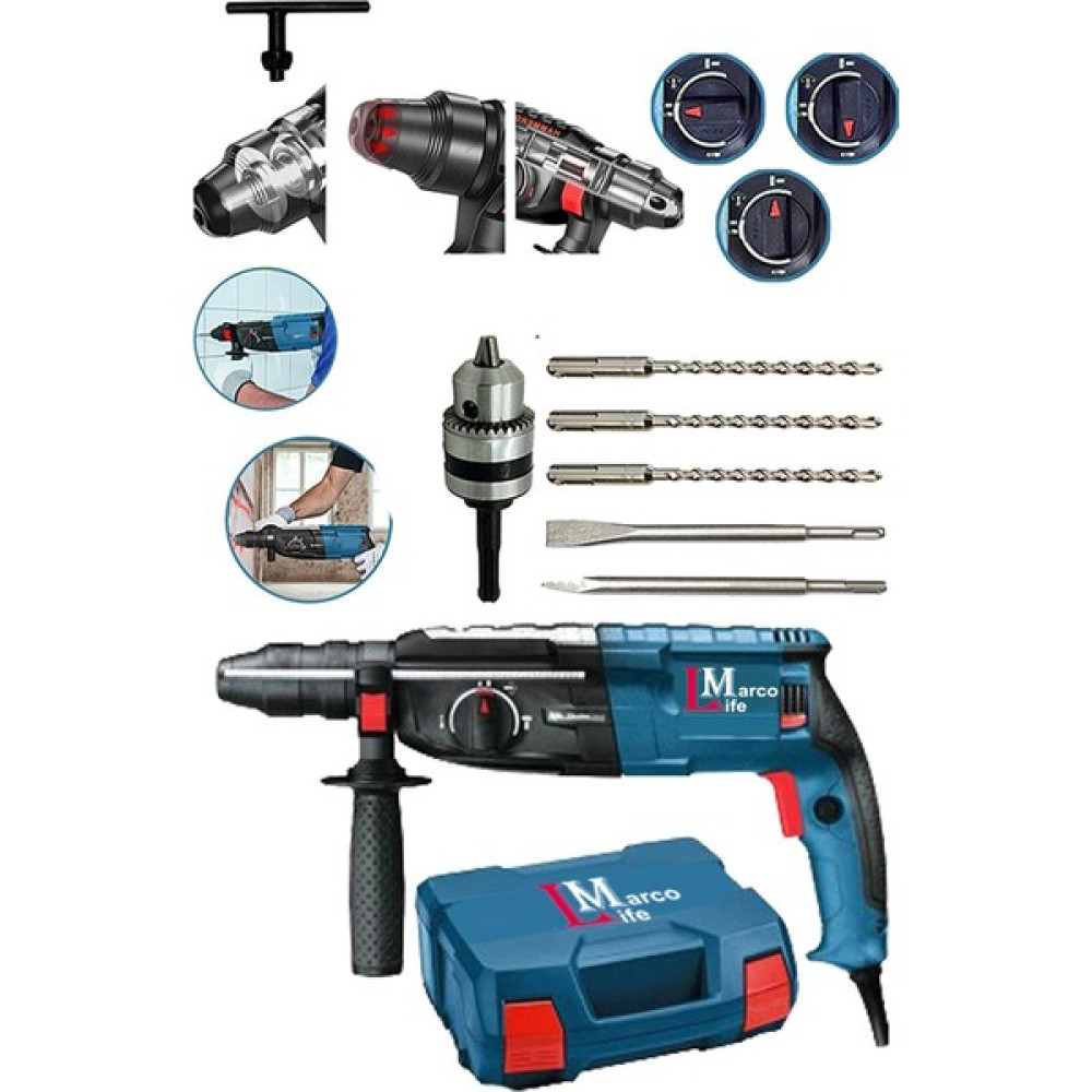 Marco Life Alman Teknoloji Strong 4100 Watt Bakır Sargılı Kırıcı Delici Matkap 5 Parça Uç Kırıcı Deliciler & Kırıcılar Fiyatı
