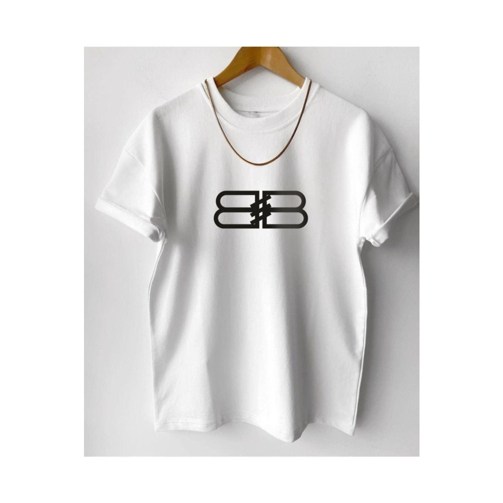 MARECASH Bb Baskılı Oversize T-shirt XXL Beden Bayan T-shirt Fiyatı