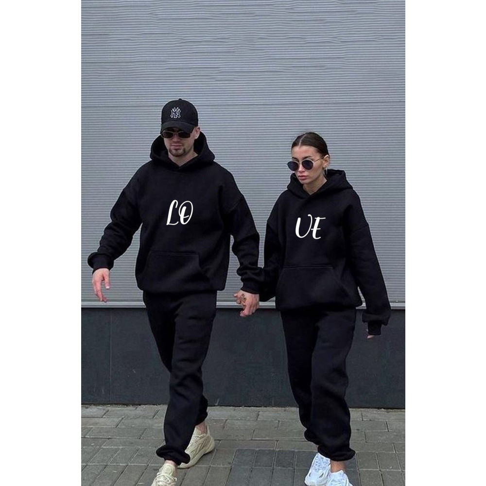 MARECASH Sevgili Kombini Love Baskılı Sevgililer Günü Hediyesi Kapüşonlu Sweatshirt S/M Beden Bayan Sweatshirt Fiyatı