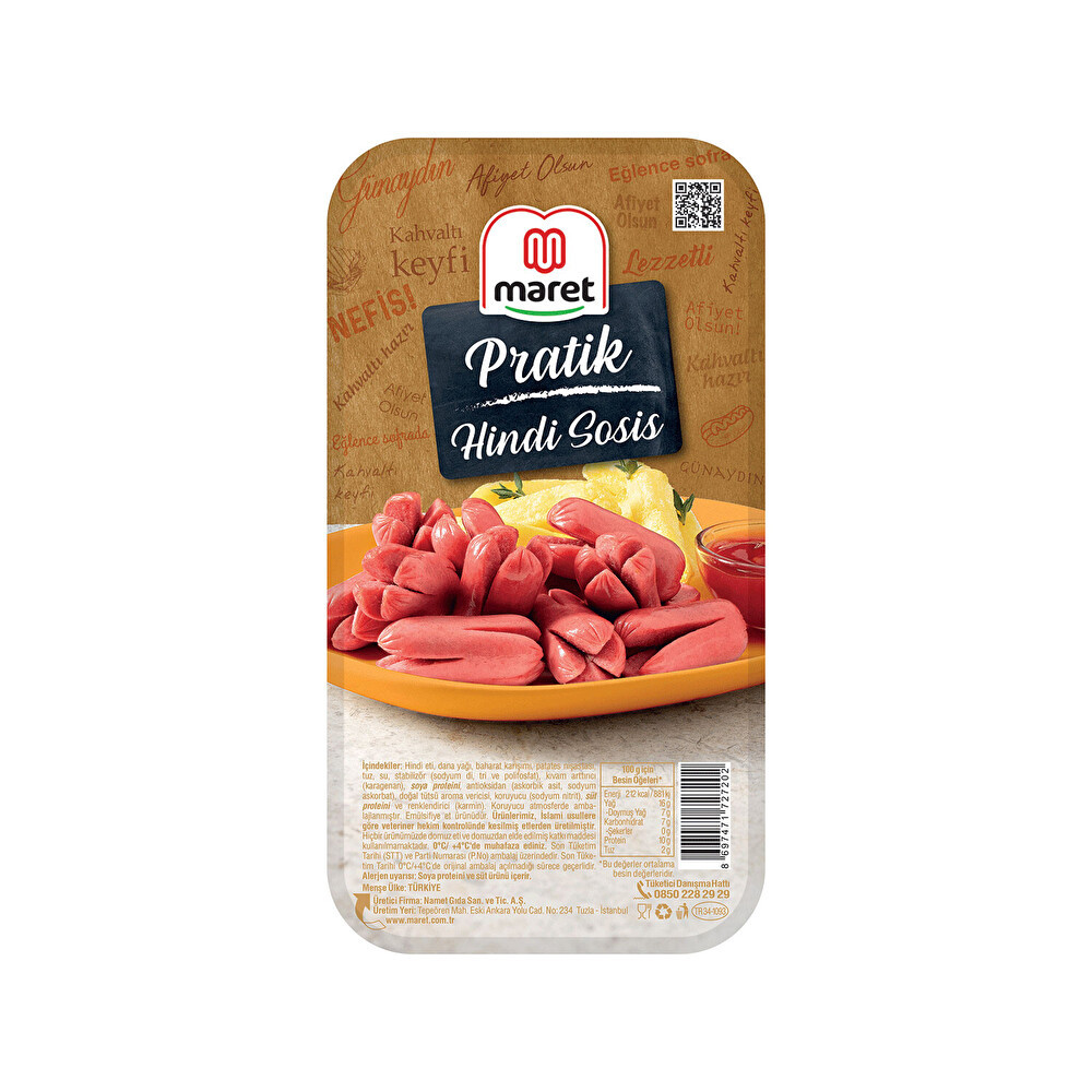Maret Hindi Sosis 140 G Şarküteri Fiyatı