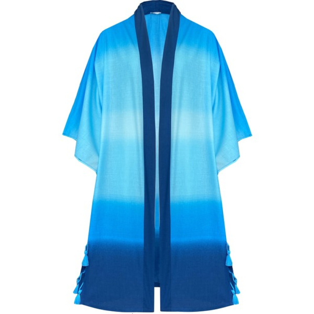 MAREVER FASHION Degrade Vual Püsküllü Kimono&kaftan Mavi Kadın Giyim Fiyatı
