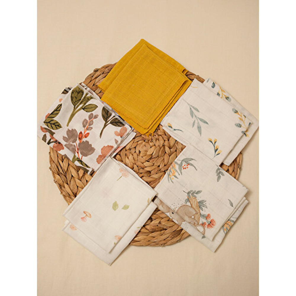 Marf Life Müslin Ağız Mendili /ter Bezi/10'lu Set /%100PAMUK/KARIŞIK Desen - 0 - 2 Yaş - Desenli Mama Önlüğü Fiyatı