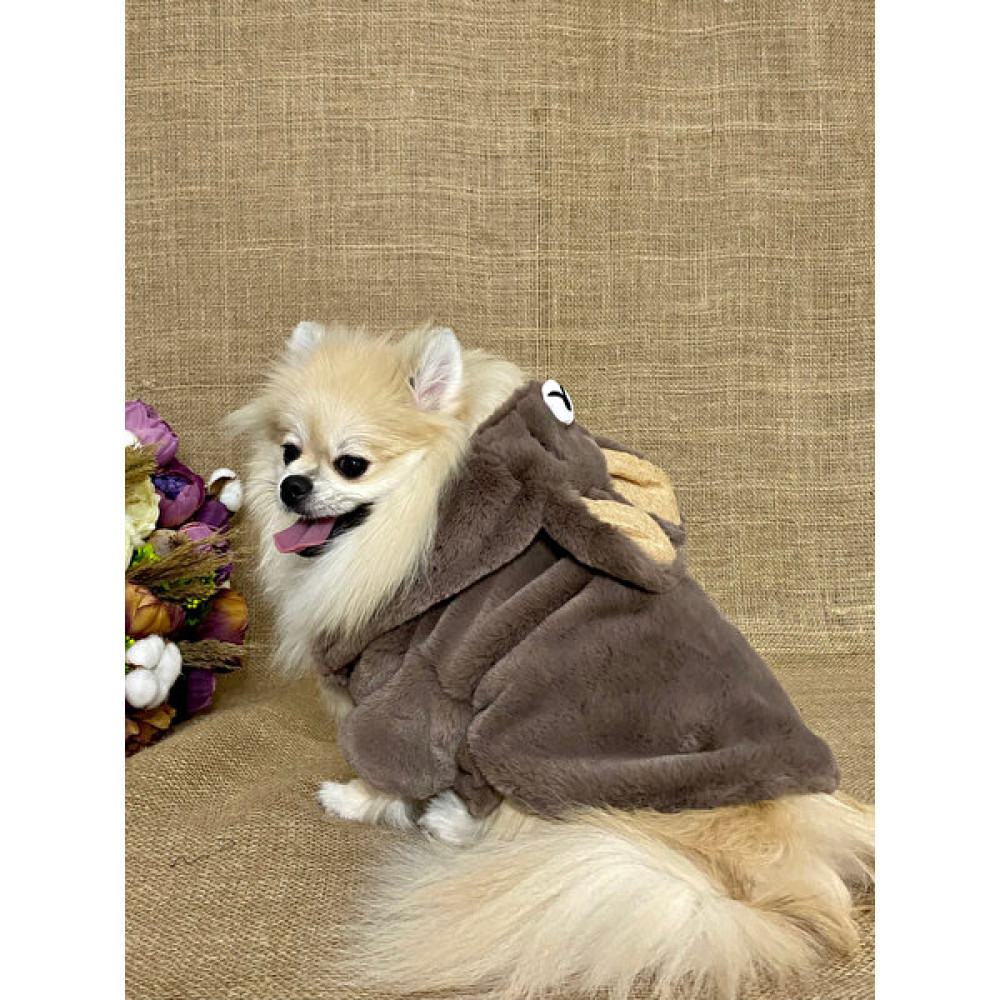 Maria Pet Fashion Ayıcık Şapkalı Köpek Kıyafeti/ Tavşan Peluş Kahverengi Mont/peluş Sweat Ceket/kedi Köpek Kıyafeti - 4 Evcil Hayvan Ürünleri Fiyatı