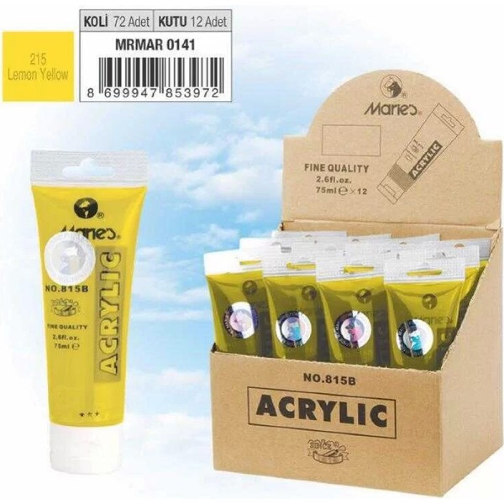 Maries Akrilik Boya 75ML Lemon Yellow Akrilik Boya Fiyatı