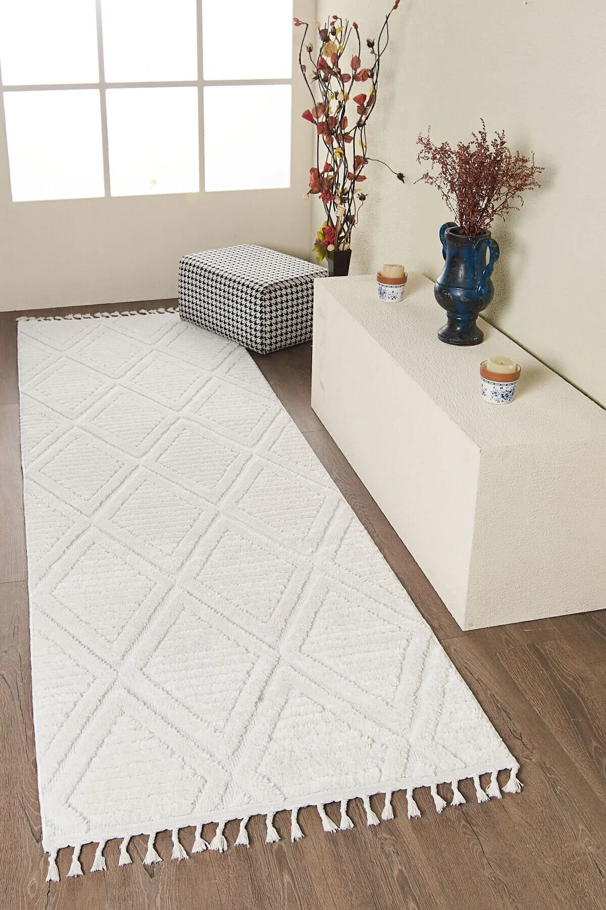 Mariesse Home Elit Bukleli Yumuşak Koridor Kesme Yolluk Dokuma Makine Halısı 100 x 400 Beden" Yolluk Fiyatı