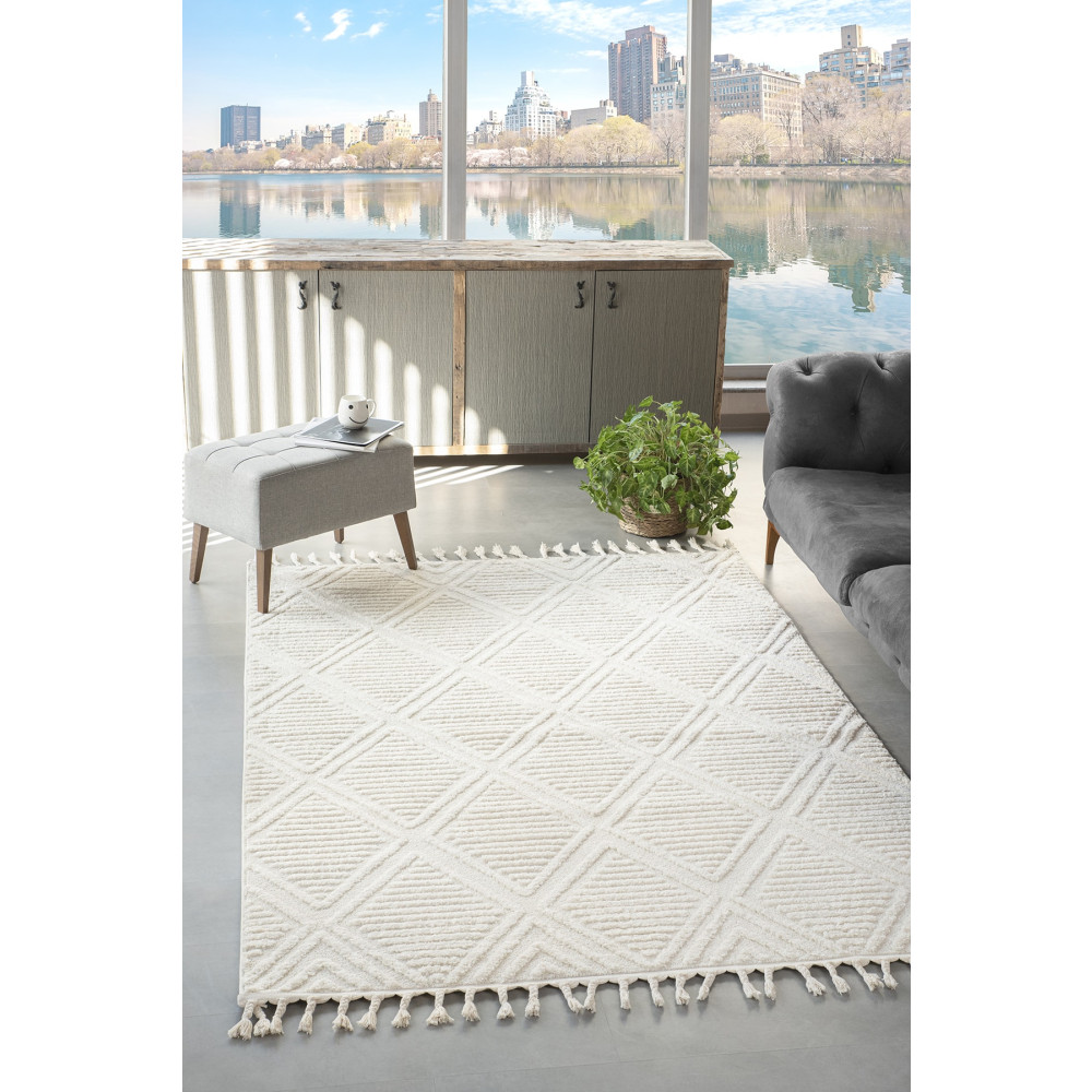 Mariesse Home Elit Koleksiyonu Yüksek Kalite Bukleli Yumuşak Saçaklı Oturma Odası Ve Salon Halısı 80 x 200 Beden Kilim Fiyatı
