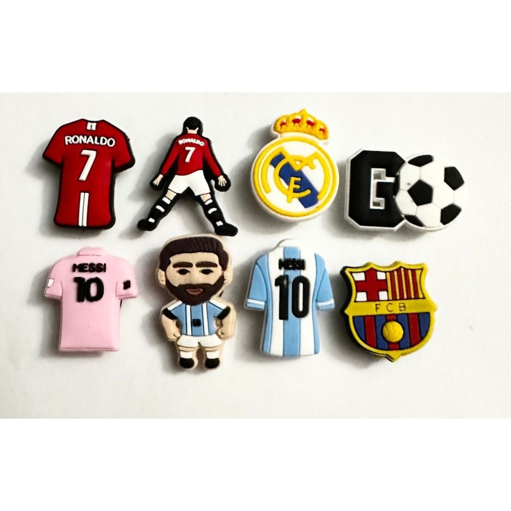 Marimari 8 Adet Crocssüs Terlik Süsü Messi & Ronaldo İthal Ürün Renkli Tasarım Ayakkabılar ve Çantalar Fiyatı