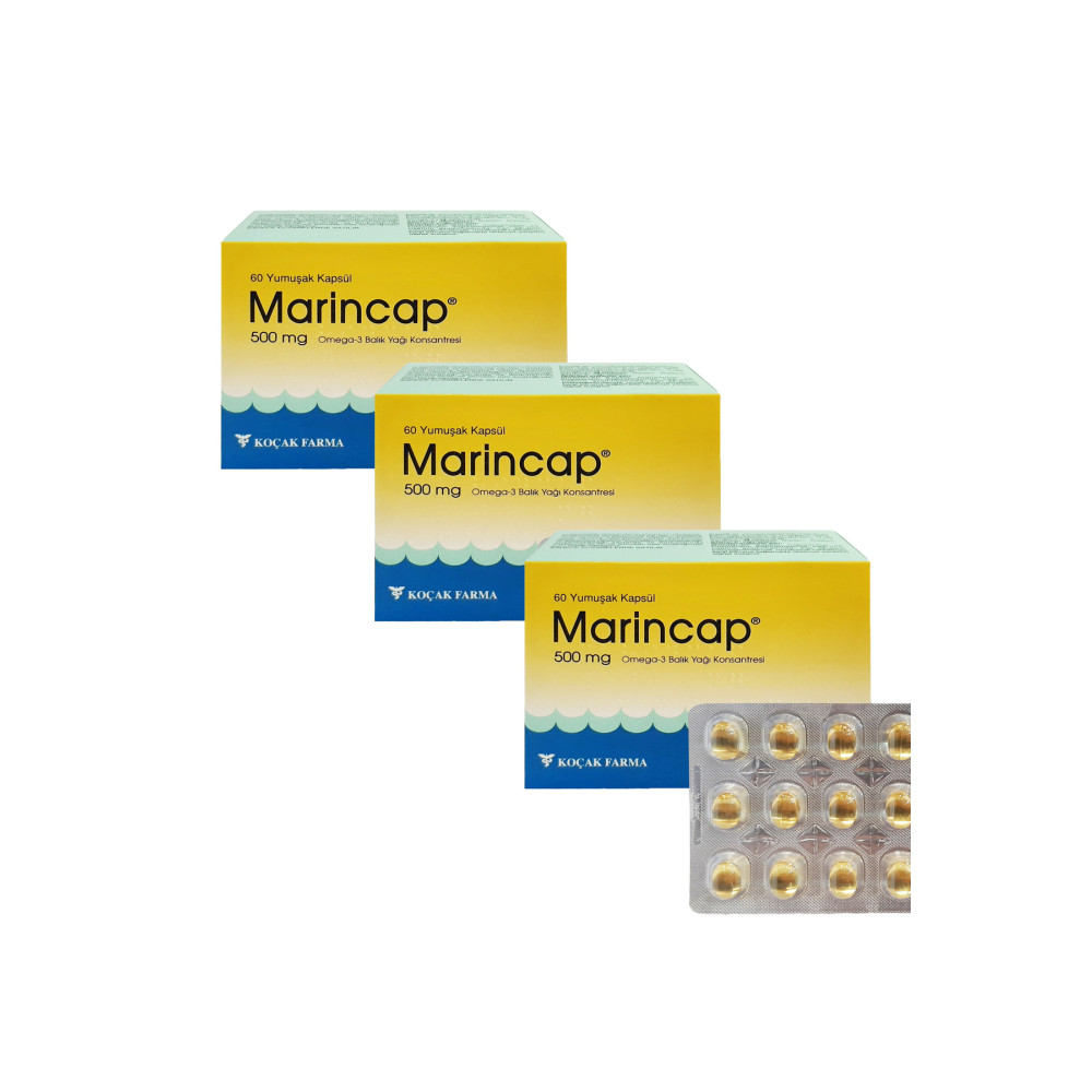 Marincap Omega-3 Balık Yağı 500 Mg 60 Kapsül 3 Adet Balık Yağı / Omega 3 - 6 - 9 Fiyatı