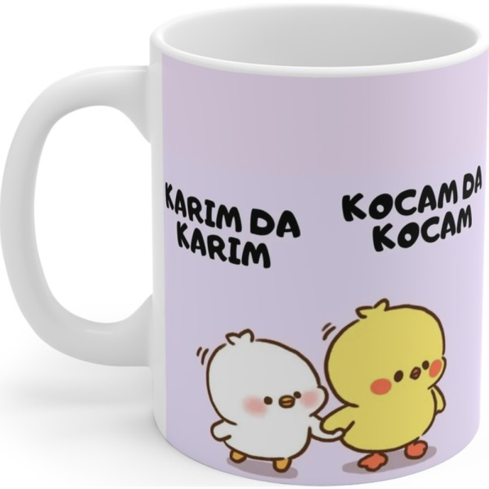 Maris Store Porselen - Civciv - Karım Da Karım Kocam Da Kocam Motto Kupa Bardak- Makinede Yıkanabilir - Beyaz Fincan / Bardak / Kahve Takımı Fiyatı