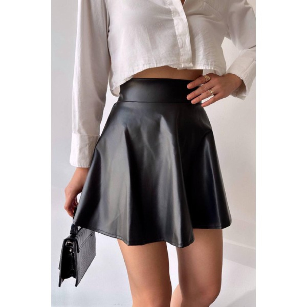 Marissa Butik Çan Deri Etek-Siyah Etek Fiyatı