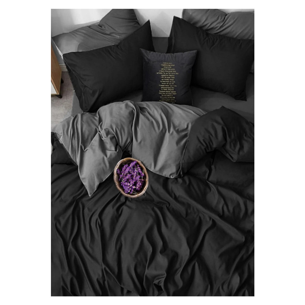 Mariva home Black Grey Çift Kişilik Çift Taraflı Nevresim Takımı Nevresim Takımı Fiyatı
