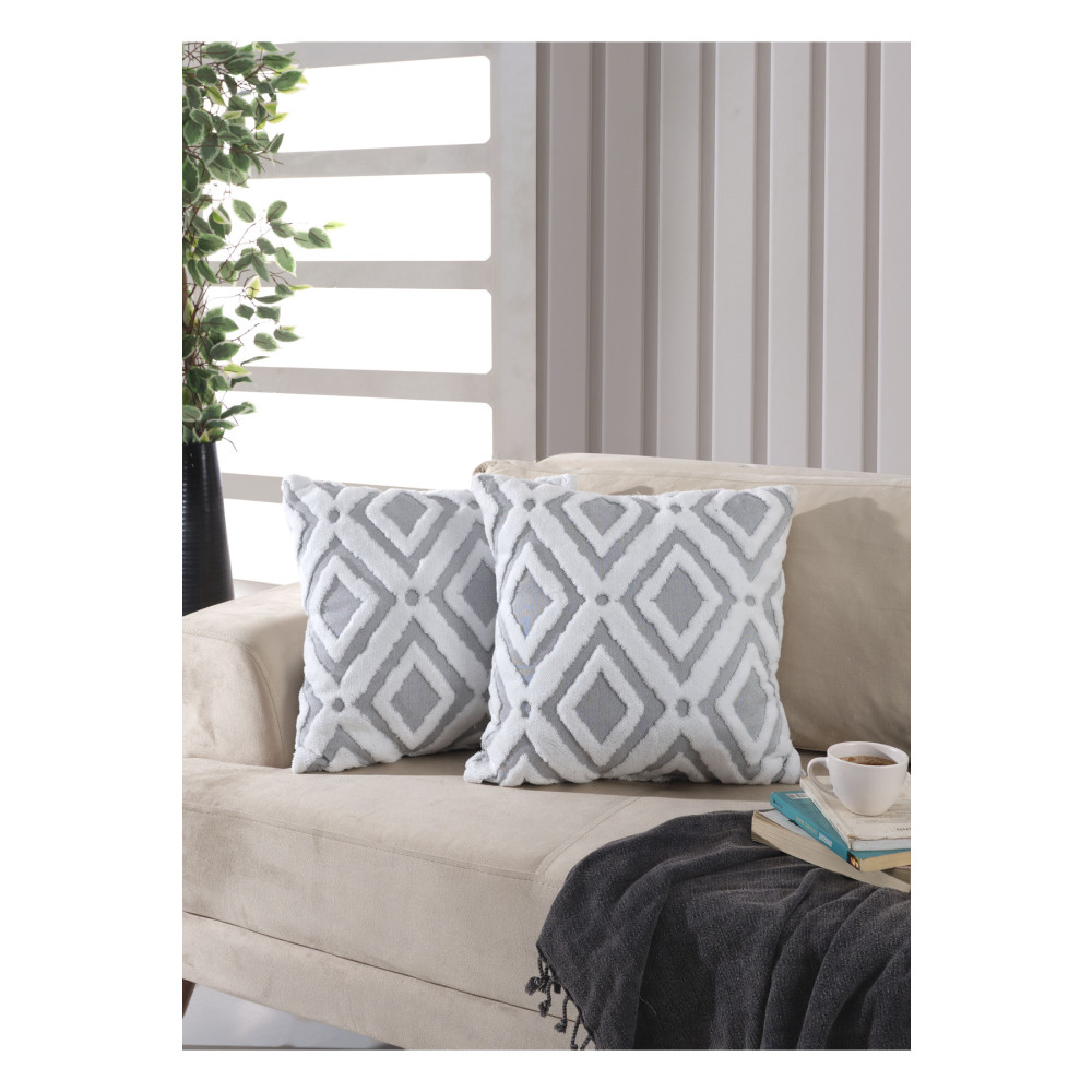 Mariva home Bohem Punch 2 Li Grey Dekoratif Kırlent Kılıfı Yastık Kılıfı 44x44 Cm 44 x 44 Beden Yatak Odası Tekstili Fiyatı