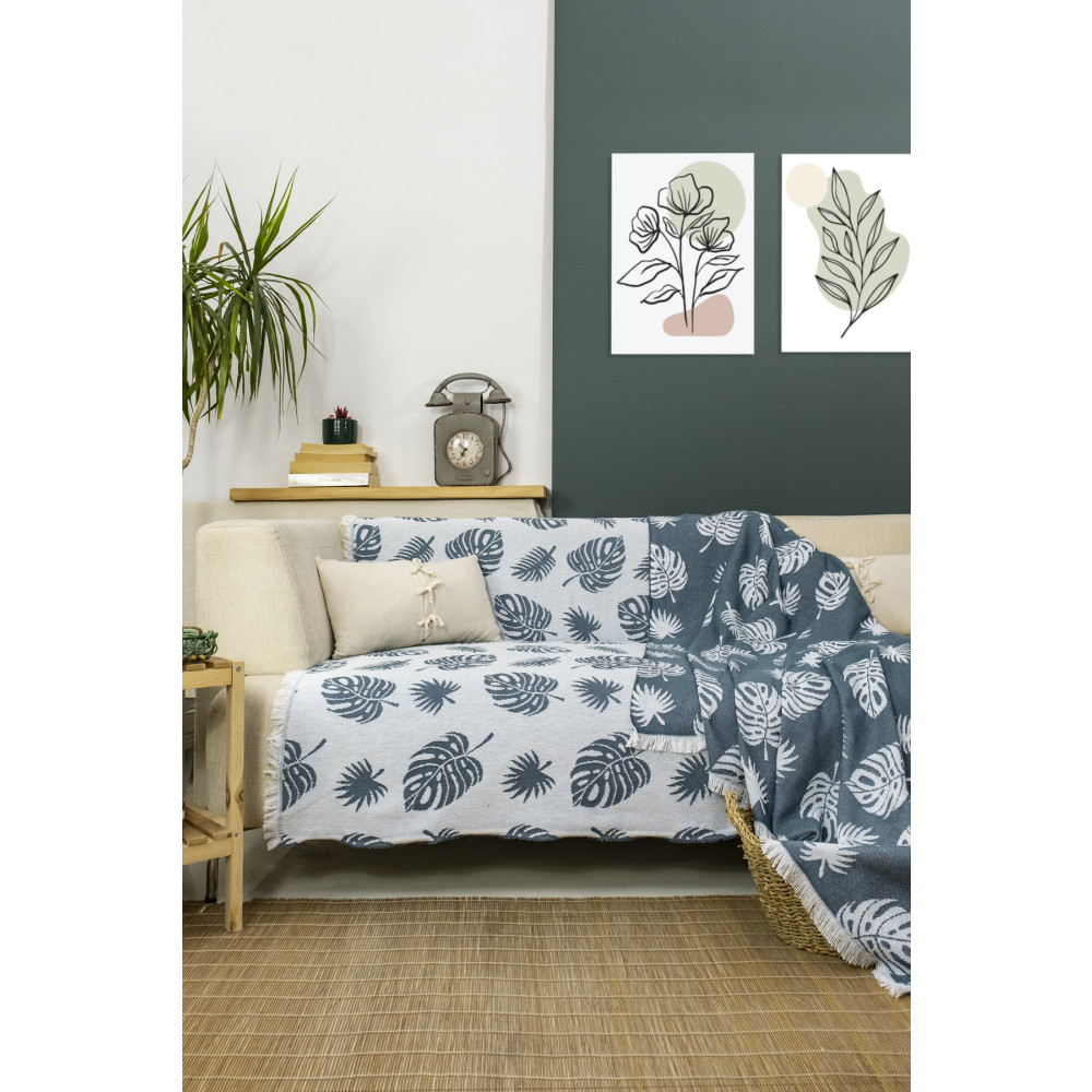 Mariva home Jakarlı Yaprak Desen Koltuk Örtüsü 170 x 210 cm Koltuk & Kanepe Örtüsü Fiyatı