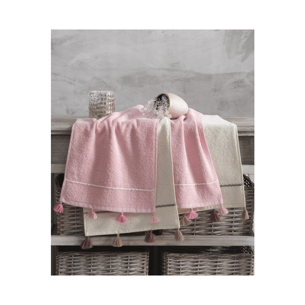 Mariva home Pompom Pinky (3) 4 Lü El Havlusu Mutfak Havlusu Banyo Havlusu Fiyatı
