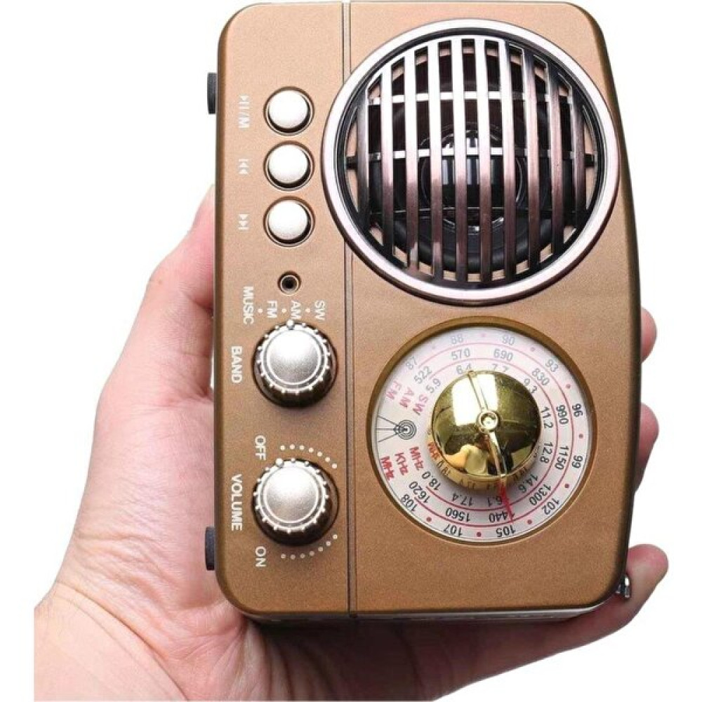 Marka Sida RT-371 Fm Radyo Mini Taşınabilir Müzik Kutusu Nostaljik Radyo USB Sd Bluetooth Destekli M - Kahverengi Alarmlı Saatler & Radyolar Fiyatı