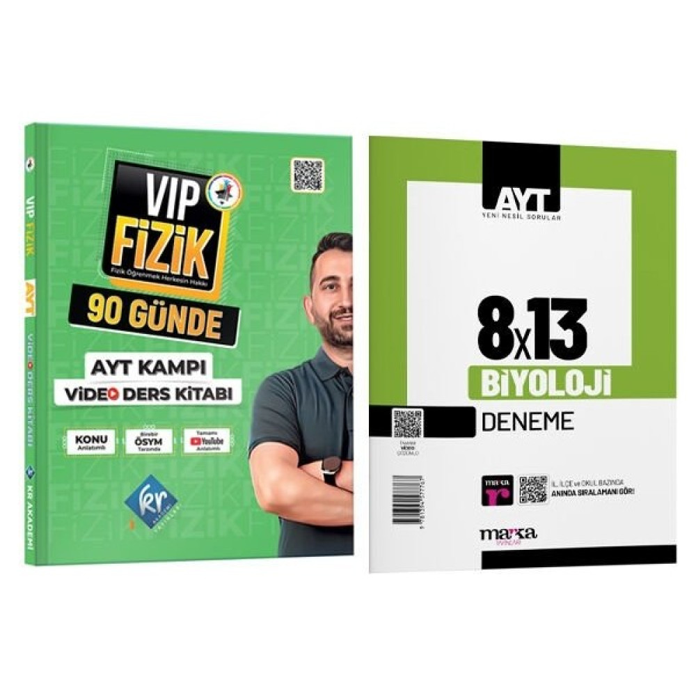 Marka Yayınları 2024 AYT Biyoloji Deneme - VİP Fizik 90 Günde AYT Kampı 2'li Set Temel Yeterlilik Testi (TYT) Fiyatı