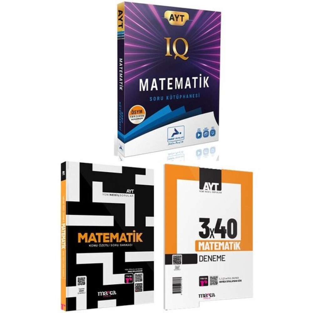 Marka Yayınları 2024 AYT Matematik Soru Bankası - Deneme - AYT IQ Matematik Soru Bankası 3'lü Set Temel Yeterlilik Testi (TYT) Fiyatı