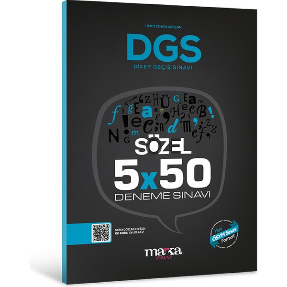 Marka Yayınları 2024 DGS Sözel 5x50 Deneme Sınavı Tamamı PDF Çözümlü Açıklanan Yeni Müfredat Temel Yeterlilik Testi (TYT) Fiyatı