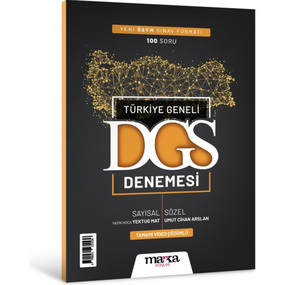 Marka Yayınları 2024 DGS Türkiye Geneli Sayısal Sözel Yeni Sınav Müfredatına Uygun Deneme DGS Fiyatı