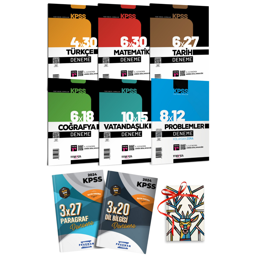 Marka Yayınları 2024 KPSS Lisans Önlisans Branş Deneme Seti 46 Deneme 957 Soru 8li Ekonomik Set (Defter Hediyeli) Ders Sınav Kitapları Fiyatı