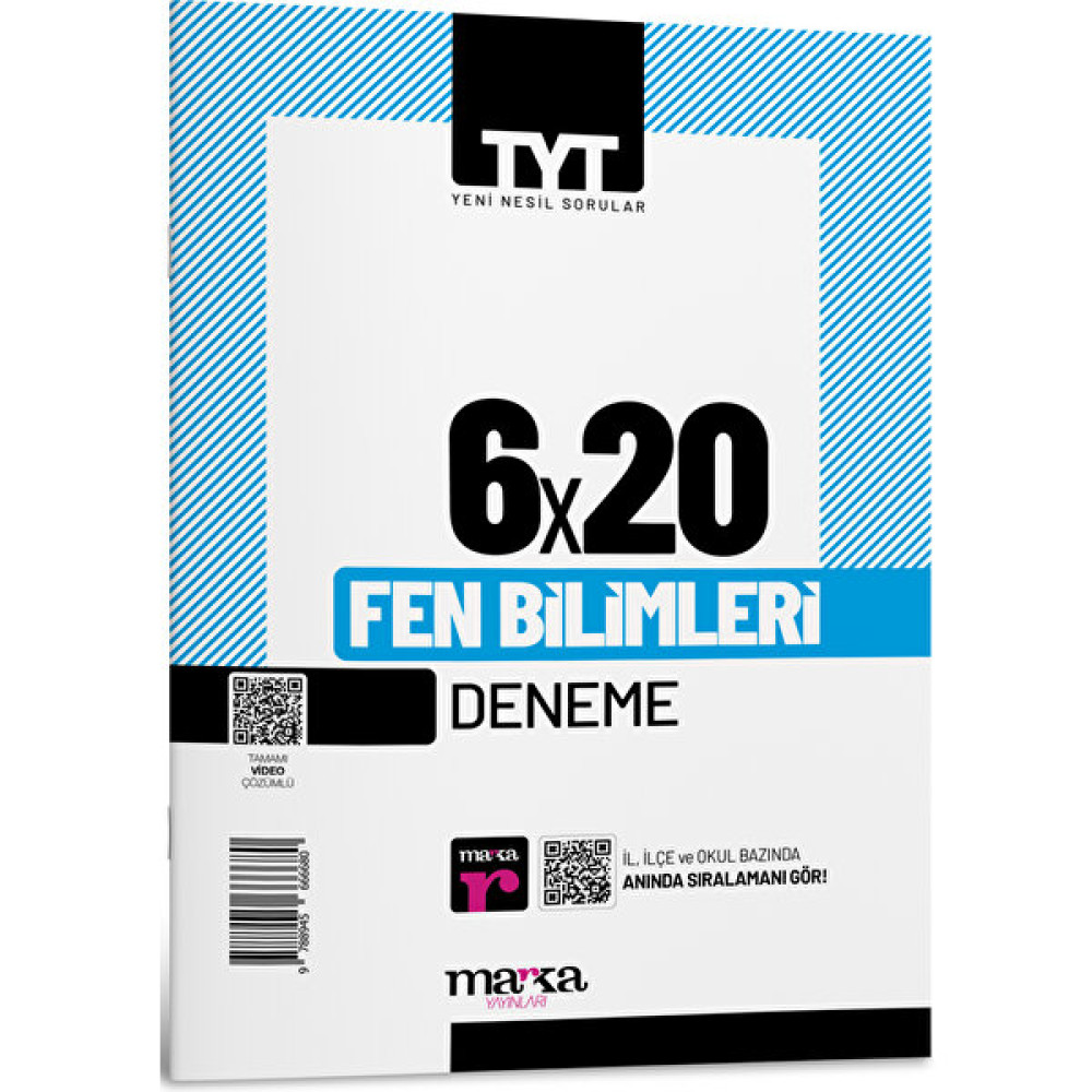 Marka Yayınları 2024 TYT Fen Bilimleri 6 Deneme Tamamı Video Çözümlü Temel Yeterlilik Testi (TYT) Fiyatı