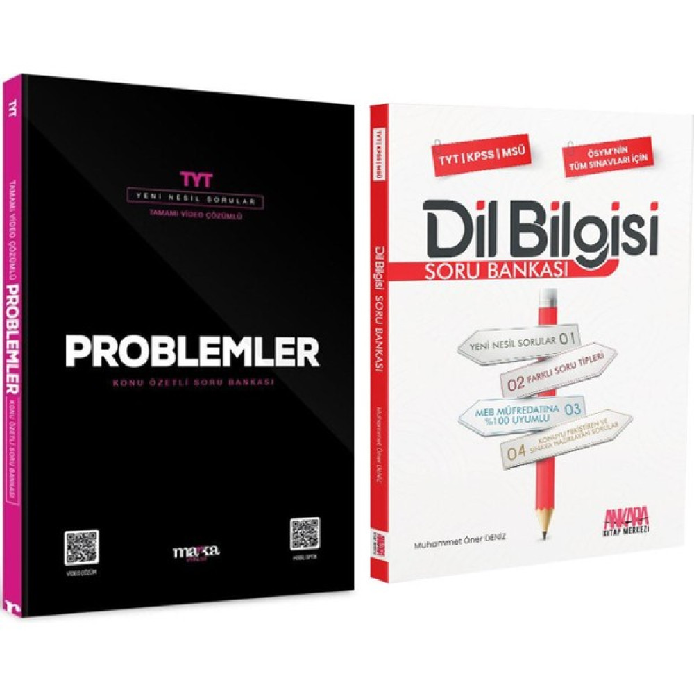 Marka Yayınları Tyt Problemler ve Dil Bilgisi Soru Bankası Seti 2 Kitap Temel Yeterlilik Testi (TYT) Fiyatı