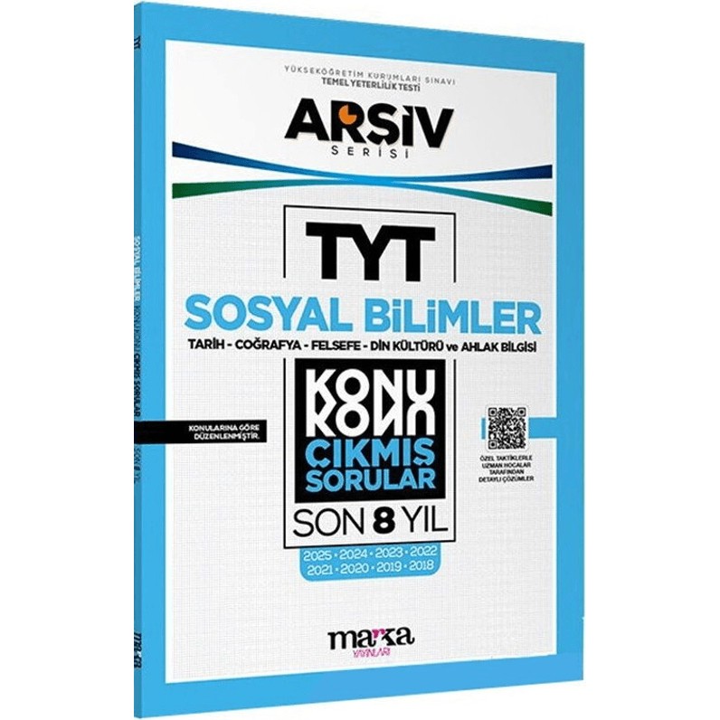 Marka Yayınları Tyt Sosyal Bilimler Konu Konu Son 8 Yıl Çıkmış Sorular Temel Yeterlilik Testi (TYT) Fiyatı