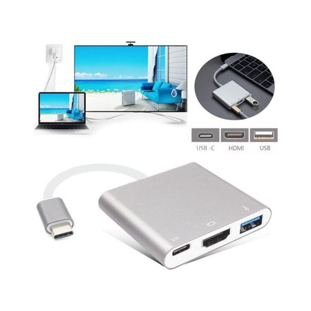 Markacase Type-C To Hdmı + Usb Otg + Type-C Dişi Bağlantı Adaptörü Bilgisayar Çevirici ve Adaptörü Fiyatı
